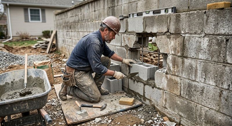 Block Masonry Repair in Jackson, MI