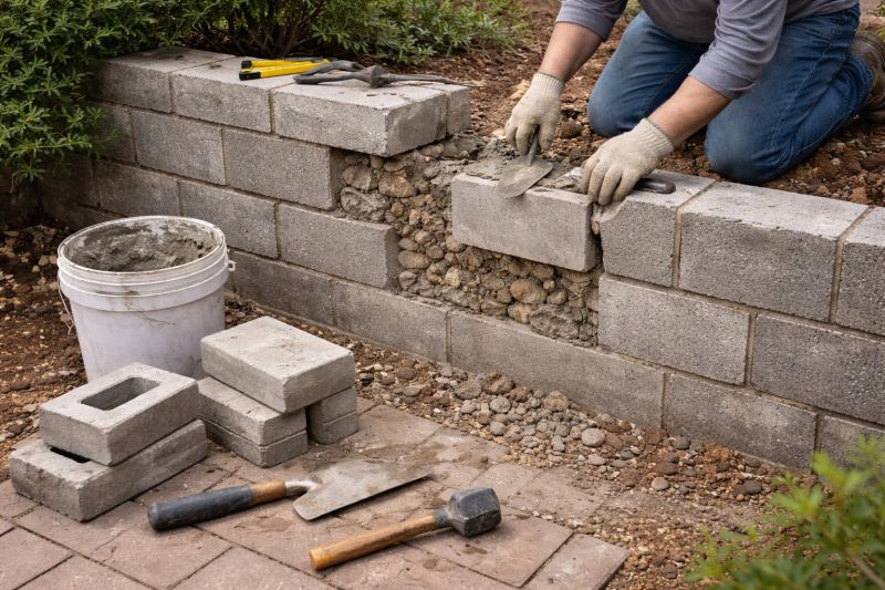 Block Wall Repair in Brooklyn, MI