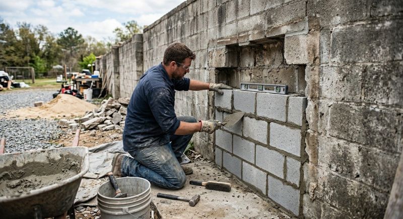 Block Wall Repair in Gregory, MI