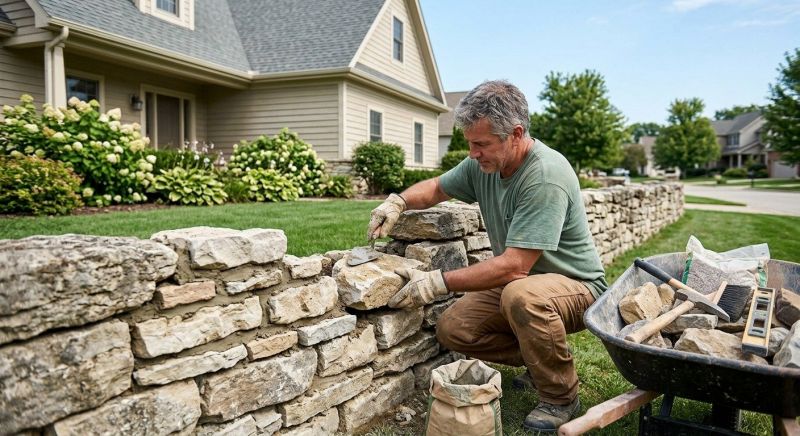 Brick Fence Repair in Jackson, MI