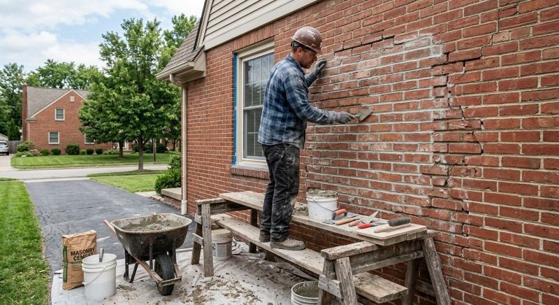 Brick Flatwork Repair in Brooklyn, MI
