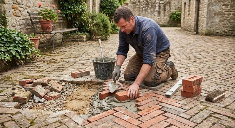 Brick Flatwork Repair in Cement City, MI