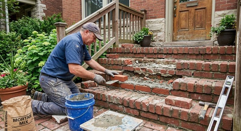 Brick Pathway Repair in Jackson, MI