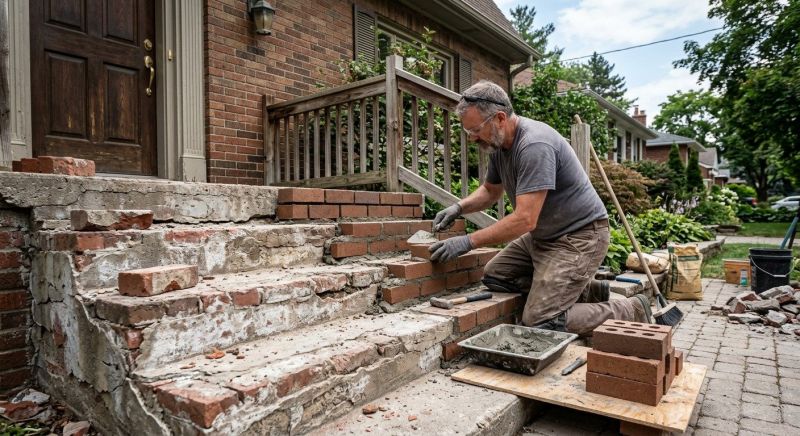 Brick Steps Repair in Jackson, MI