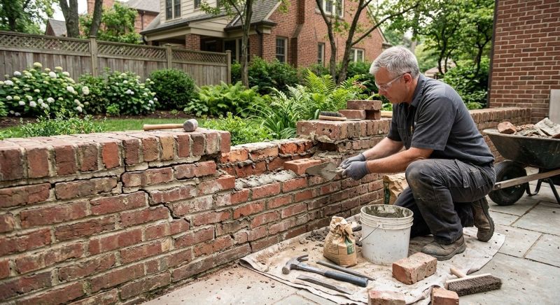 Brick Wall Repair in Brooklyn, MI