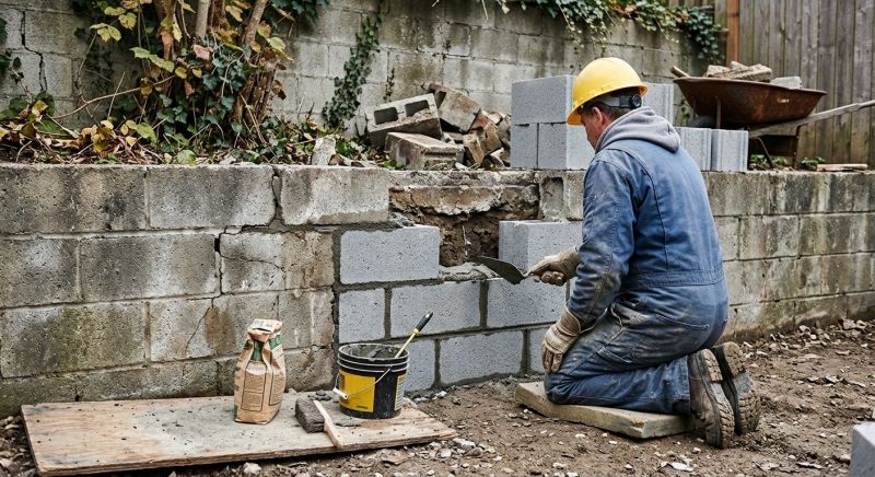 Concrete Block Repair in Brooklyn, MI