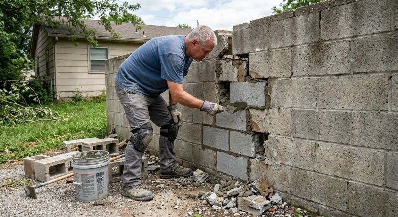 Concrete Block Repair in Cement City, MI