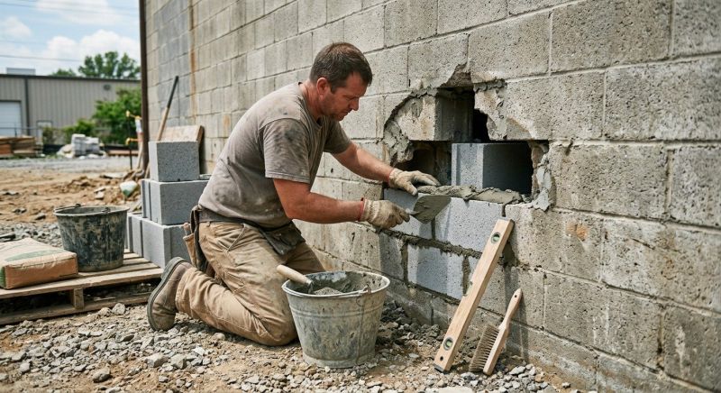 Concrete Block Repair in Jackson, MI
