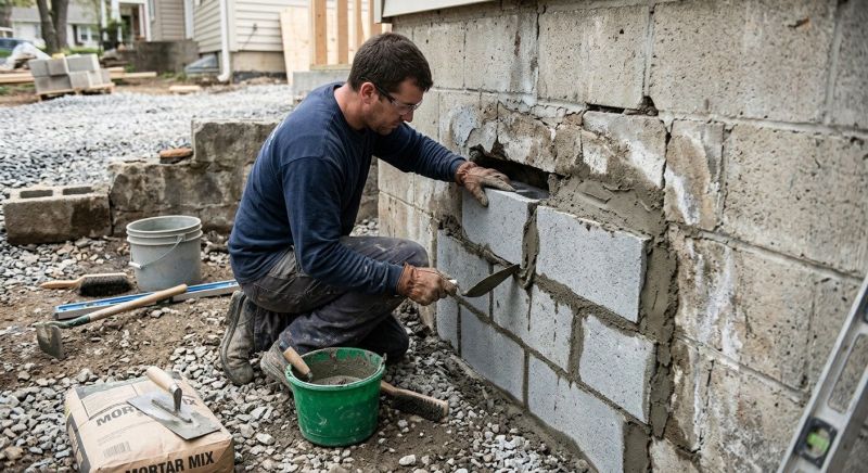 Concrete Block Repair in Jackson, MI