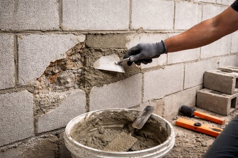 Concrete Block Wall Repair in Jackson, MI