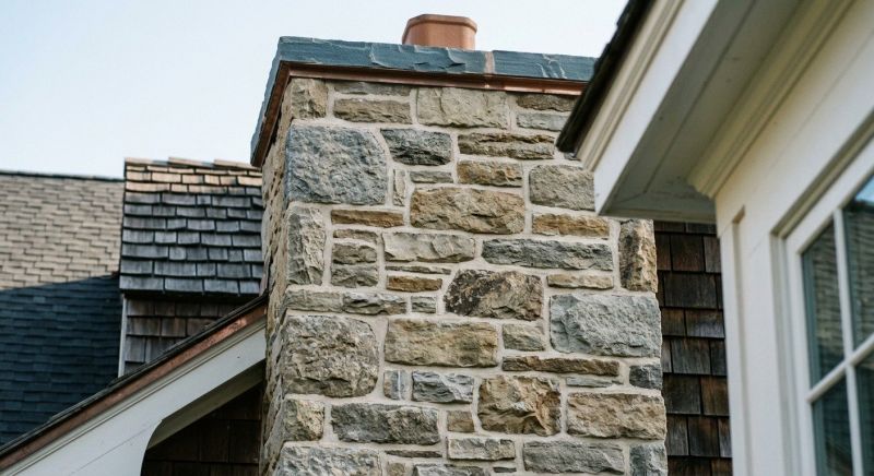 Stone Chimney Installation in Brooklyn, MI