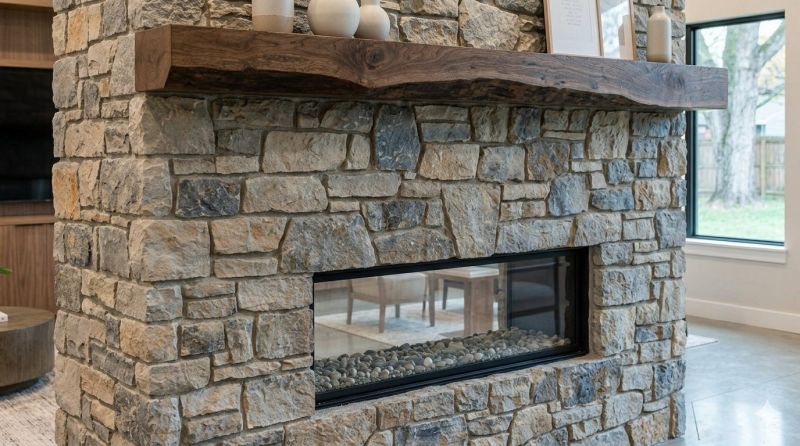 Stone Chimney Installation in Brooklyn, MI