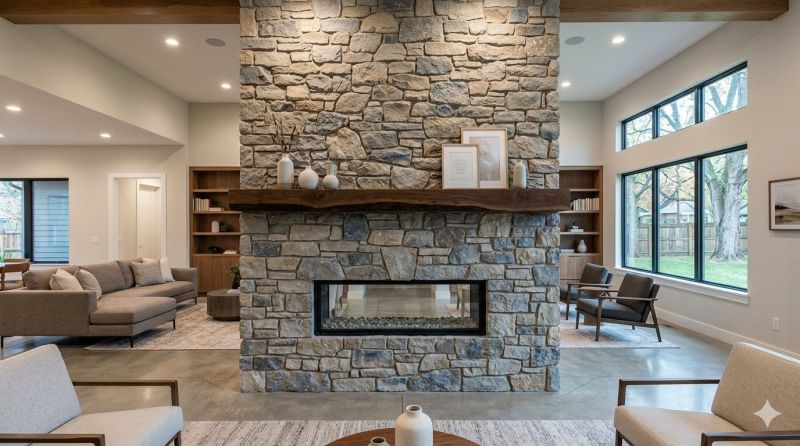 Stone Chimney Installation in Cement City, MI