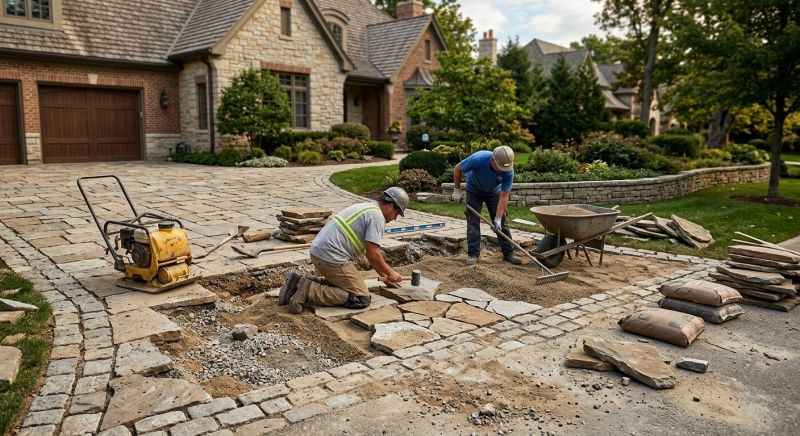 Stone Driveway Repair in Jackson, MI