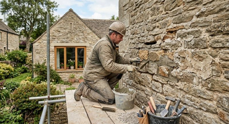 Stone Masonry Repair in Brooklyn, MI