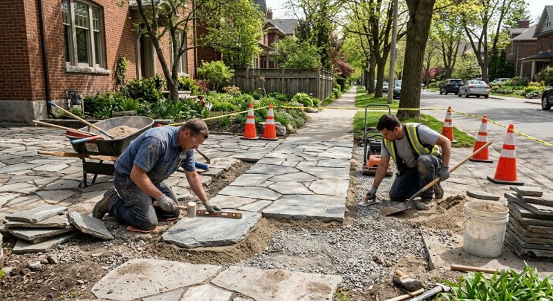 Stone Walkway Repair in Jackson, MI