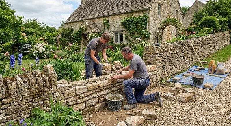 Stone Wall Repair in Chelsea, MI